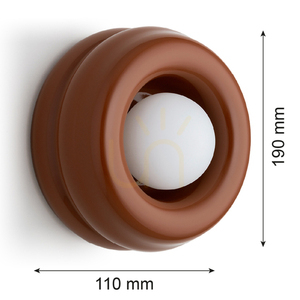 Kinkiet Argon TEVO biały terakota szkło G9 IP20 8812 small 6