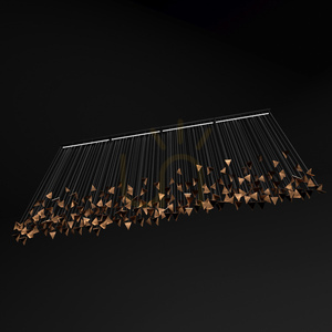 💡 Żyrandol artystyczny FALL 4 złoty LGH0952 – lampa wisząca loftowa Gie El ✨ small 4