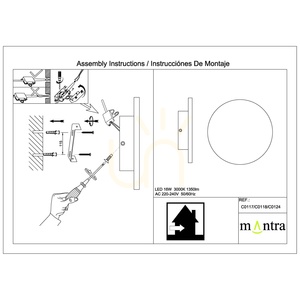 Biały kinkiet i plafon LED Mantra BORA BORA C0117, 27 cm, 16 W, 3000 K small 6