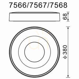 Plafon Mantra COIN 7568 LED 56 W, 2700–5000 K, ø38 cm, drewno, pilot RF i Bluetooth small 2