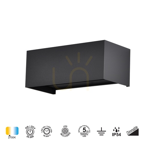 Sprawdź Kinkiet zewnętrzny LED Mantra DAVOS 8607, czarny, 24 W, 2700 K