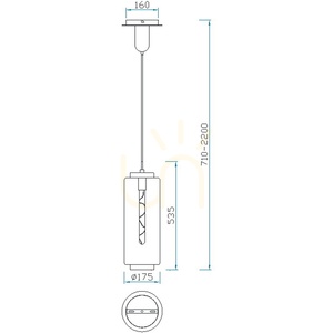 Lampa wisząca Mantra JARRAS 6197, chrom/grafit, E27, 17,5 cm small 5