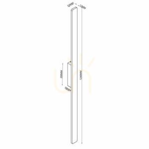 Kinkiet zewnętrzny Mantra Lotus 7991 ciemnoszary LED 20 W 121 cm small 3