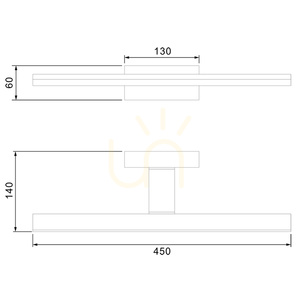 Kinkiet LED Mantra Morne 7482 czarny, 45 cm, IP44 small 2
