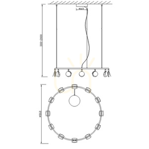 Żyrandol LED Mantra SHELL 7260, złoty, 86 cm, 3000 K small 5