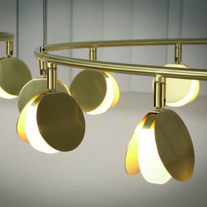 Żyrandol Mantra SHELL 7356 złoty LED 70W 3000K 130 cm small 2