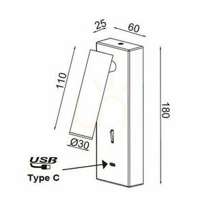 Kinkiet do czytania Mantra TARIFA III 8984 biały LED 3 W USB-C 2 Kinkiet do czytania Mantra TARIFA III 8984 biały LED 3 W USB-C small 2