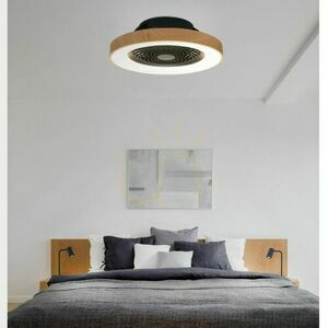 Wentylator sufitowy z lampą LED Mantra TIBET 7127 drewno/czarny small 2