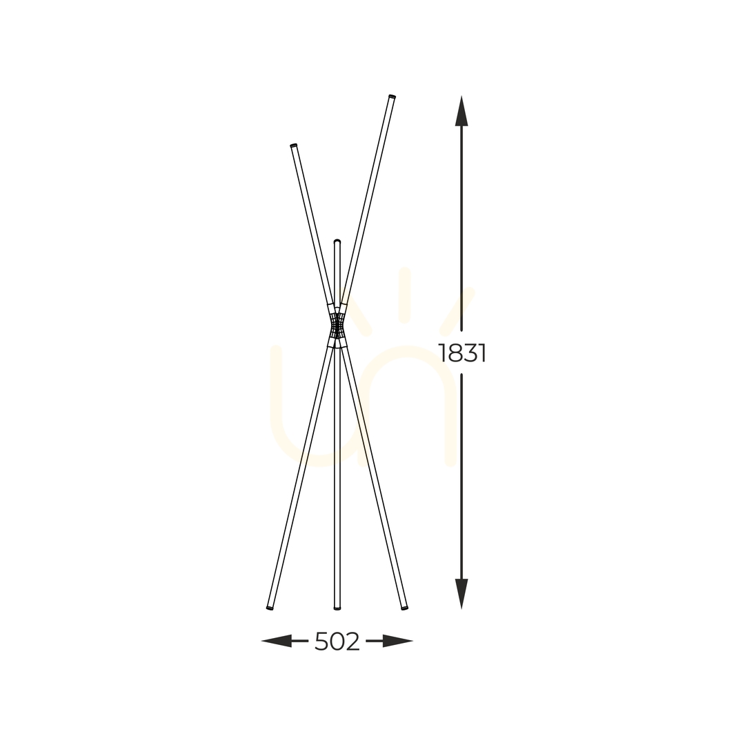 Wyświetl Lampa podłogowa Zuma Line LAUTARO 1005 Czarny 1xLED Lampa podłogowa Zuma Line LAUTARO 1005 Czarny 1xLED