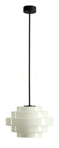 Sprawdź Lampa sufitowa Aldex Filo Milky M czarna szklana 28 cm 9000PL_G1_M
