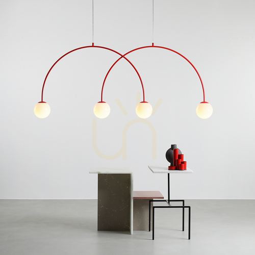 Sprawdź Lampa wisząca Aldex Una 4 Red Chilli L, czerwona, 4 × E14, 149 cm, 1116L19_L