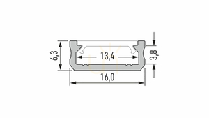 Profil LED LUMINES D RAL1923 złoty matowy 2,02 m small 1