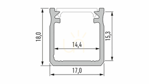 Profil LED LUMINES typ Y RAL1923 mat. 2 m small 1