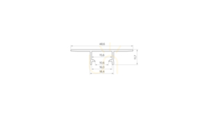 Profil LUMINES typ NIPO srebrny anodowany 1 m small 1