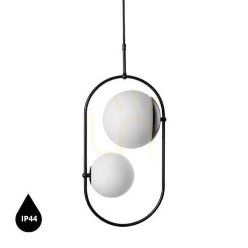 Sprawdź KOBAN C czarna sufitowa lampa wisząca z podwyższoną szczelnością IP44 UMMO
