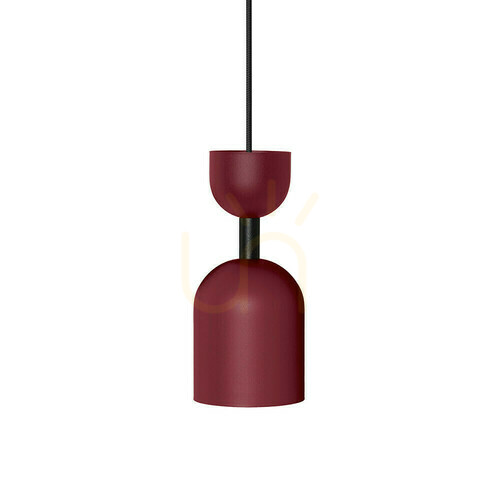 Sprawdź SUPURU burgundowa sufitowa lampa wisząca z czarną rurką UMMO