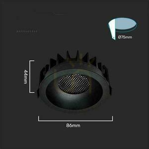 Oprawa V-TAC LED Downlight 12W BRIDGELUX CHIP CCT Czarna Raster Antyolśnieniowy Plaster Miodu VT-17012 1180lm small 4