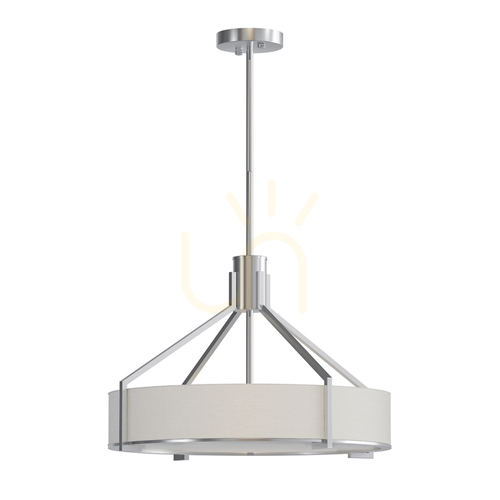 Sprawdź Lampa wisząca Doretto 4xE27 biały satynowy nikiel 50 cm Open Design Highlights