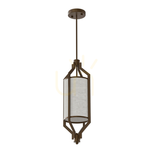 Lampa wisząca Zundo brązowa 20 cm metalowo-tkaninowa Open Design Highlights small 2