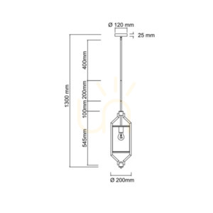 Lampa wisząca Zundo brązowa 20 cm metalowo-tkaninowa Open Design Highlights small 3