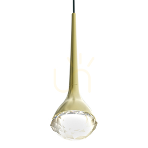 Lampa wisząca Crima Transparentna Złoto Satynowe Open Design Highlights small 2