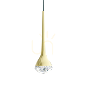 Lampa wisząca Crima Transparentna Złoto Satynowe Open Design Highlights small 0