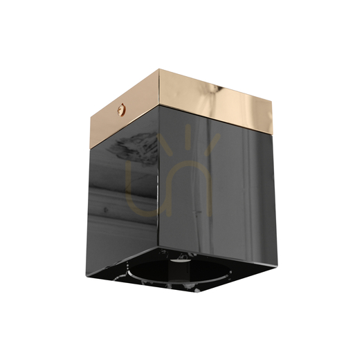 Sprawdź Lampa sufitowa Cubo Czarny Złoto GU10 Metal Open Design Highlights