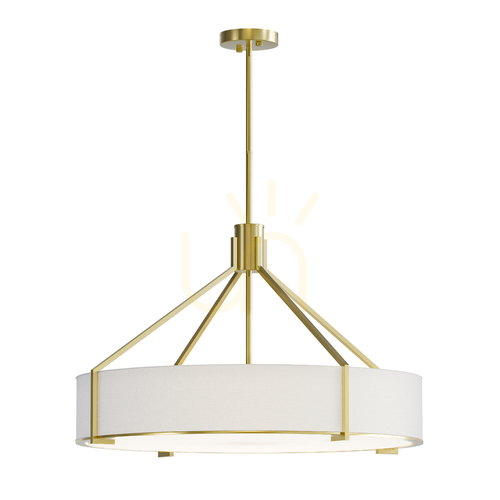Sprawdź Lampa wisząca Doretto 6xE27 biało-złota Open Design Highlights 70 cm