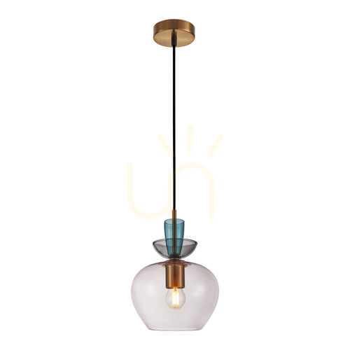 Sprawdź Lampa Wisząca Italux Fanda E27 Różowa Złota Szklana PND-31882-1-GD-PK