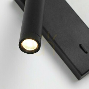 Kinkiet przyłóżkowy Italux Cali czarny LED 2,5 W 3000 K WL-21017-BL small 3