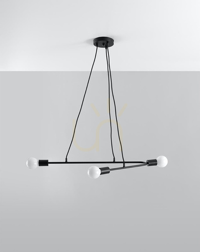 Sprawdź Lampa wisząca ASTRAL 3 czarna Sollux