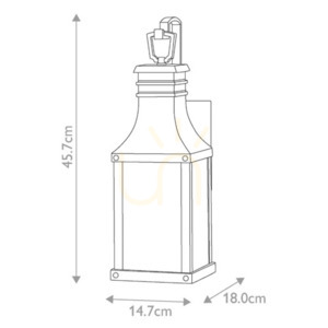 Latarnia zewnętrzna Elstead Hinkley Beacon Hill S, czerń muzealna, 45,7 cm, E27, IP44 small 4