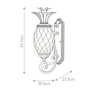Średnia latarnia naścienna Plantation - 1 źródło światła - Patynowany brąz Elstead 5 Średnia latarnia naścienna Plantation - 1 źródło światła - Patynowany brąz Elstead small 5