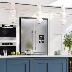 Lampa wisząca LED Bijou - opalowe szkło - postarzane złoto Elstead small 3