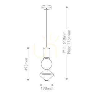 Lampa wisząca LED Bijou - opalowe szkło - postarzane złoto Elstead small 4