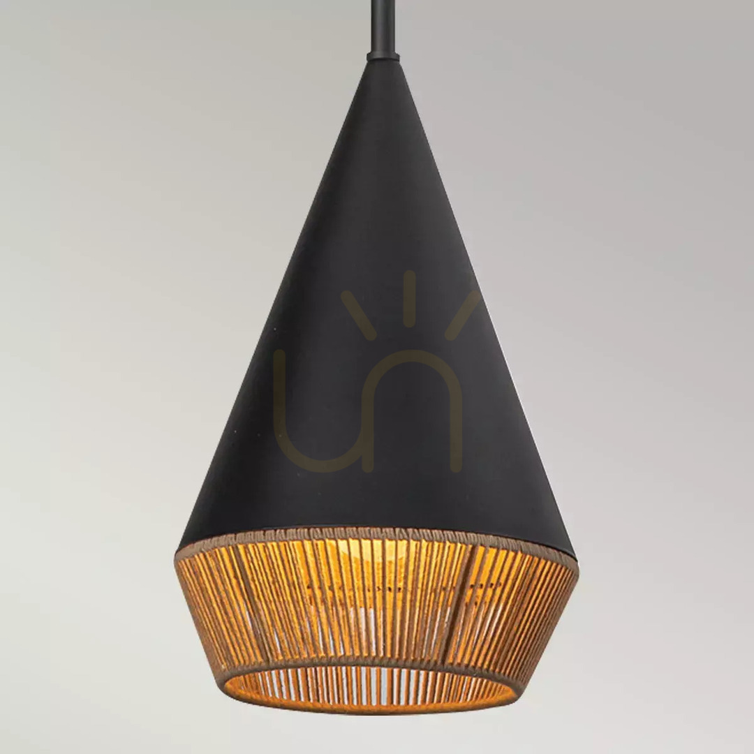 Zobacz Mała lampa wisząca Daphne - 1 źródło światła - Matowa czerń Elstead Mała lampa wisząca Daphne - 1 źródło światła - Matowa czerń Elstead
