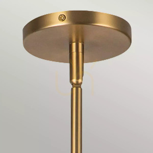 Lampa wisząca Perth - 1 źródło światła - Szczotkowane złoto Elstead small 5