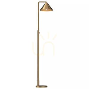 Lampa podłogowa Remyck - 1 źródło światła - Szczotkowane złoto Elstead 0 Lampa podłogowa Remyck - 1 źródło światła - Szczotkowane złoto Elstead small 0