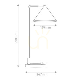 Lampa stołowa Remyck - 1 źródło światła - Szczotkowane złoto Elstead small 2