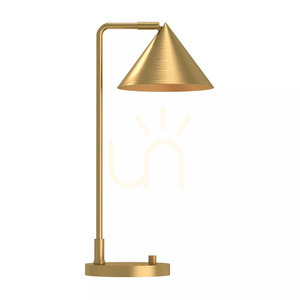 Lampa stołowa Remyck - 1 źródło światła - Szczotkowane złoto Elstead small 0