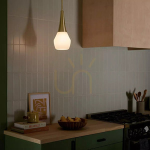 Lampa wisząca Deela - 1 źródło światła - Szampański brąz Elstead small 6