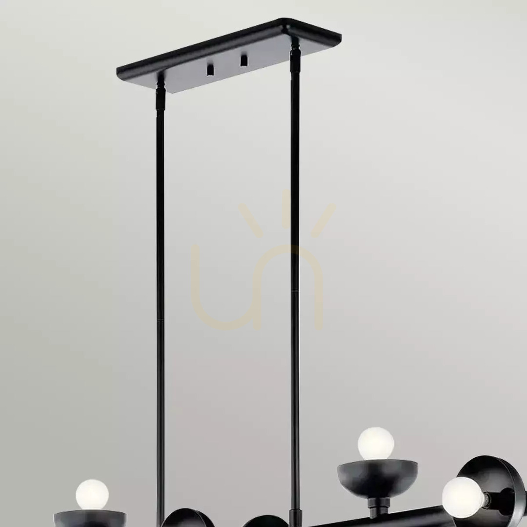 Zobacz Lampa wyspowa Palta - 10 źródeł światła - Satynowa czerń Elstead Lampa wyspowa Palta - 10 źródeł światła - Satynowa czerń Elstead