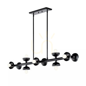 Lampa wyspowa Palta - 10 źródeł światła - Satynowa czerń Elstead 0 Lampa wyspowa Palta - 10 źródeł światła - Satynowa czerń Elstead small 0