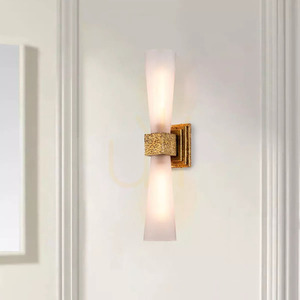 Kinkiet łazienkowy Kristy, 2-punktowy, przecierane złoto, Elstead Lighting small 4