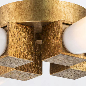 Lampa wisząca Kristy - 4 źródła światła - Przecierane złoto Elstead small 1