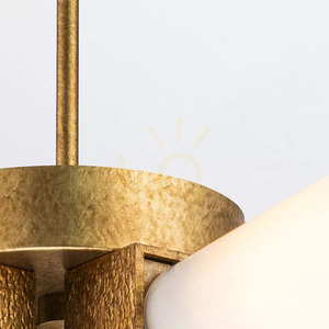Lampa wisząca Kristy - 4 źródła światła - Przecierane złoto Elstead small 2