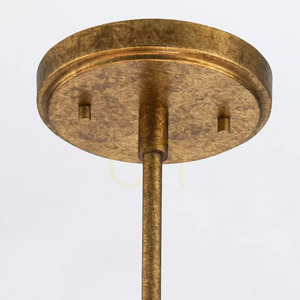 Lampa wisząca Kristy - 4 źródła światła - Przecierane złoto Elstead small 3