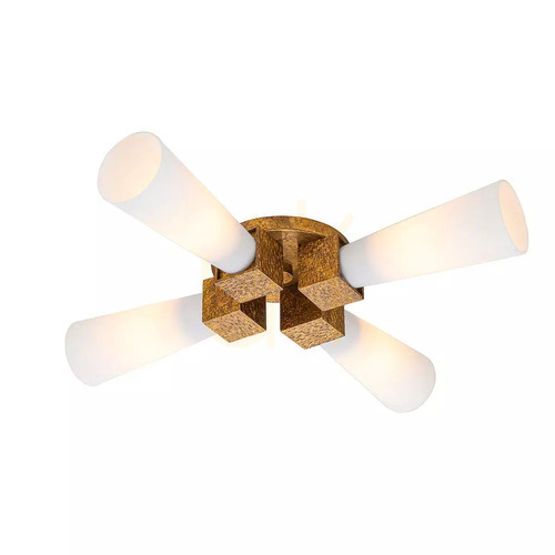 Sprawdź Lampa wisząca Kristy - 4 źródła światła - Przecierane złoto Elstead
