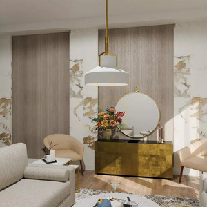 Lampa wisząca Brecken - 2 źródła światła - Postarzany mosiądz Elstead small 4