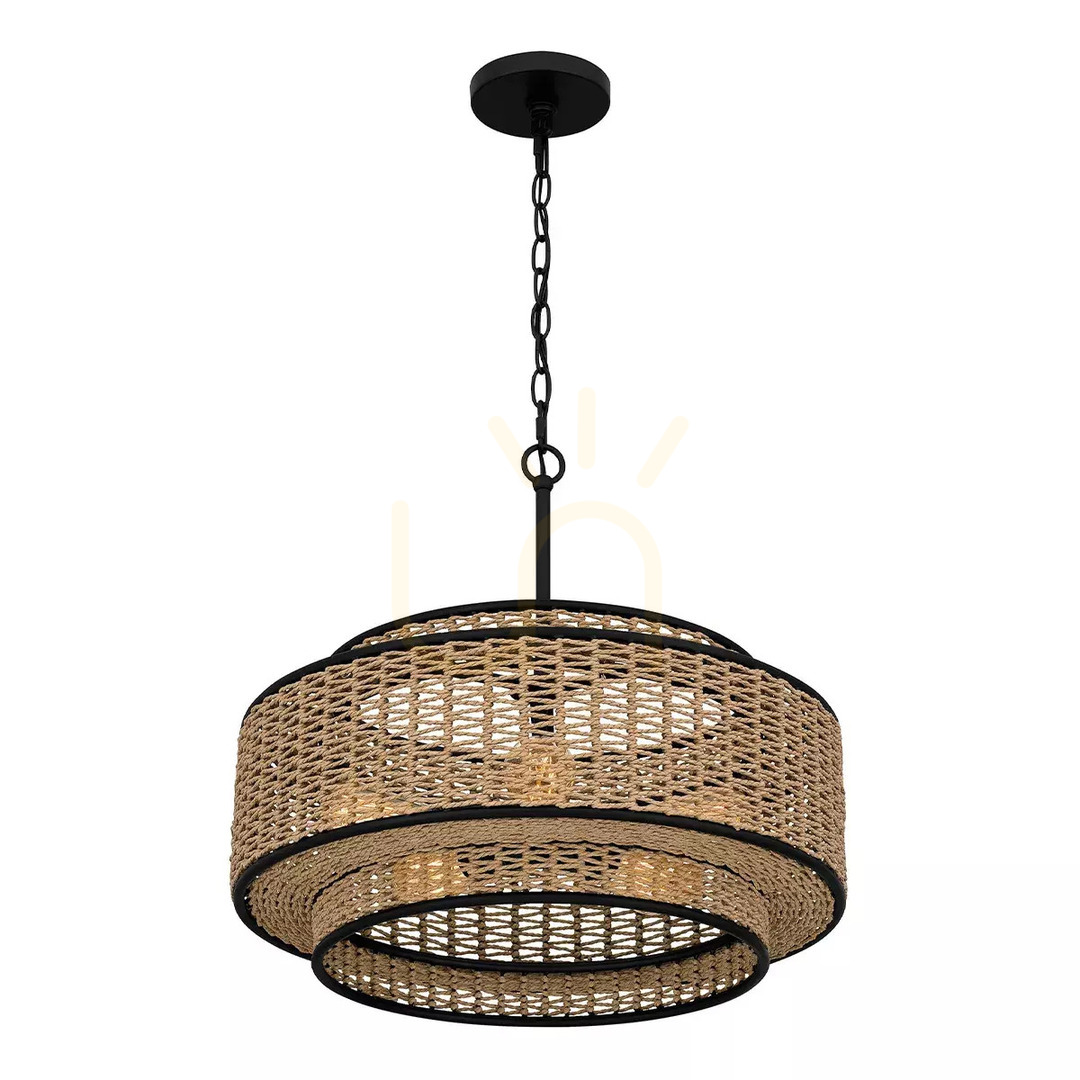 Zobacz Lampa wisząca Teton - 5 źródeł światła - Matowa czerń Elstead Lampa wisząca Teton - 5 źródeł światła - Matowa czerń Elstead